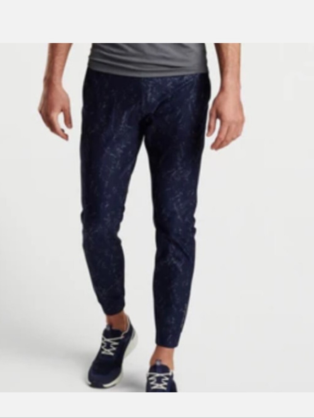 Peter Millar Atlas Men's Navy Marble-Print Performance Pants